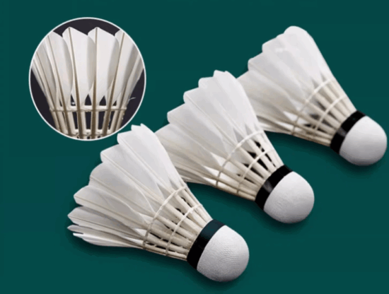 12-Pack Durable Duck Feather Badminton Shuttlecocks with Stable Flight