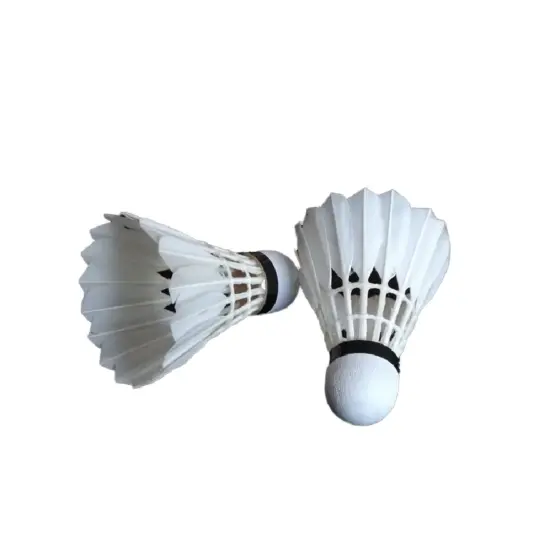 High quality goose and duck feather badminton shuttlecocks PU head 12 pack

