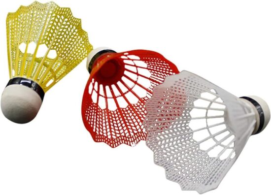 12 pcs plastic badminton birdies for outdoor training and sports