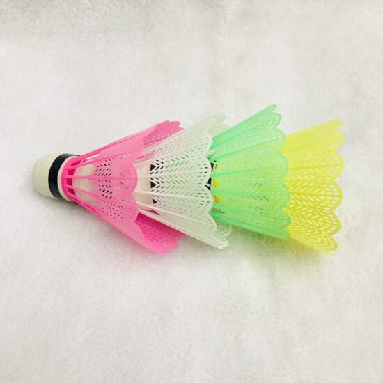 12 pcs plastic badminton birdies for outdoor training and sports