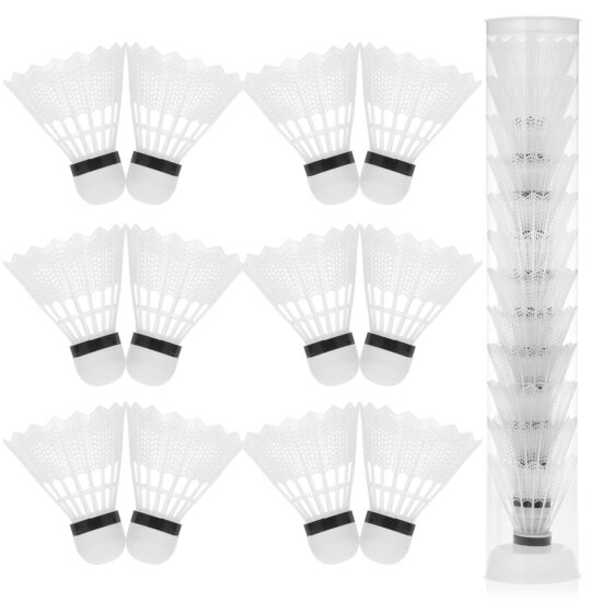 12PCS windproof nylon badminton shuttlecocks for indoor and outdoor use

