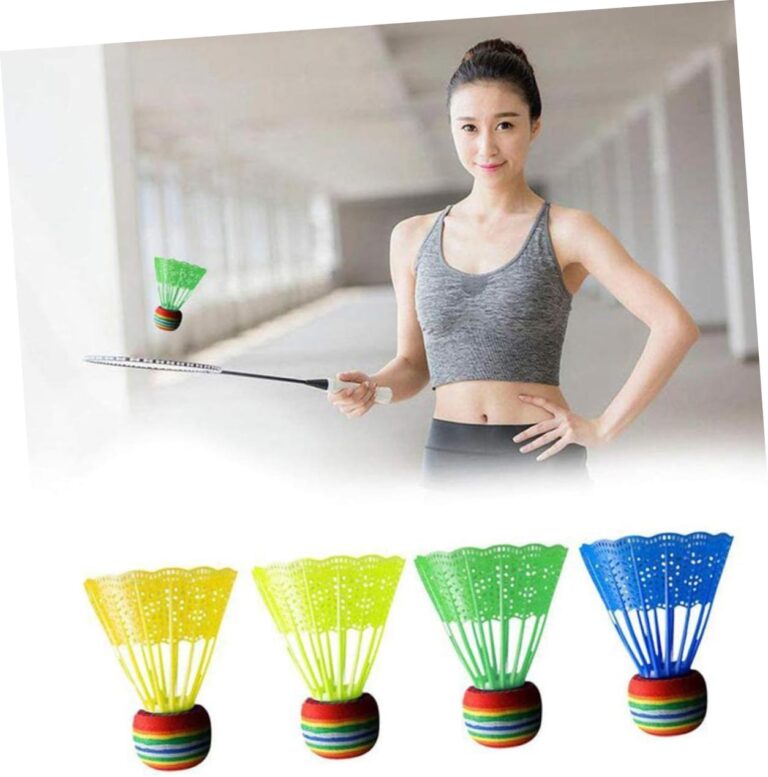 12 colorful plastic badminton birdie balls for kids and outdoor play