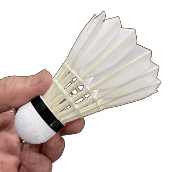 12pcs Goose Feather Shuttlecocks – A5 Equivalent for Student Practice