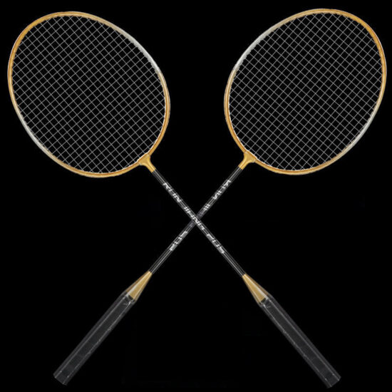 2025 LA custom iron alloy badminton racket set with ergonomic grip