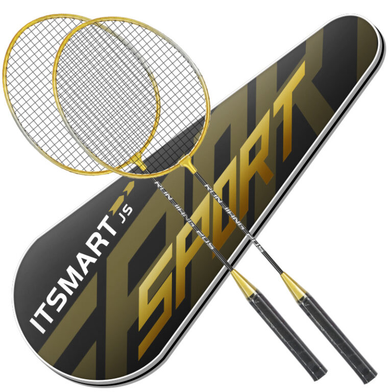 2025 LA custom iron alloy badminton racket set with ergonomic grip