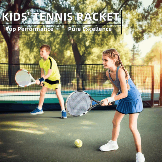 23 Inch Aluminum Junior Tennis Racket with Carbon Fiber Face