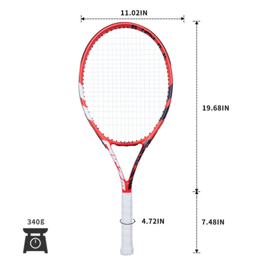 Custom Logo 27 Inch Aluminum Alloy Tennis Racket for Outdoor and Indoor Use