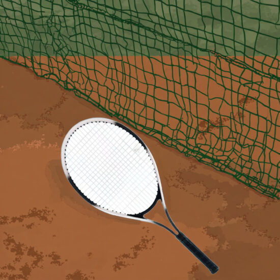 27-inch iron alloy tennis racket with nylon net and PU grip
