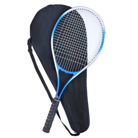 27-inch iron alloy tennis racket with nylon net and PU grip