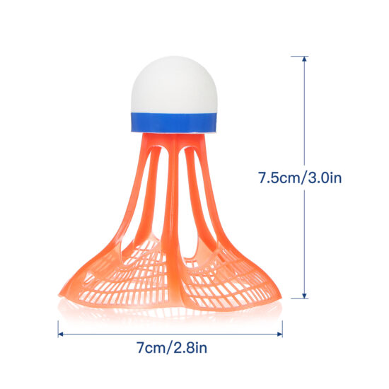 3pcs plastic nylon badminton shuttlecocks windproof for indoor outdoor use