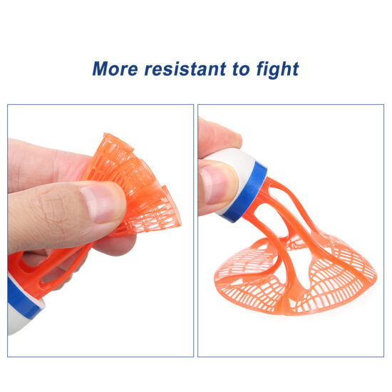 3pcs plastic nylon badminton shuttlecocks windproof for indoor outdoor use