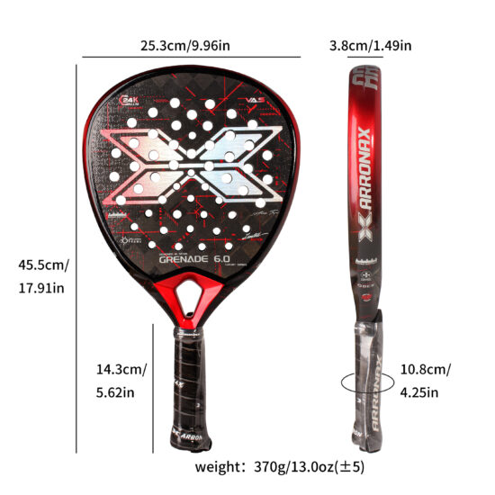ARRONAX 24K Carbon Fiber Padel Tennis Racket Premium Quality