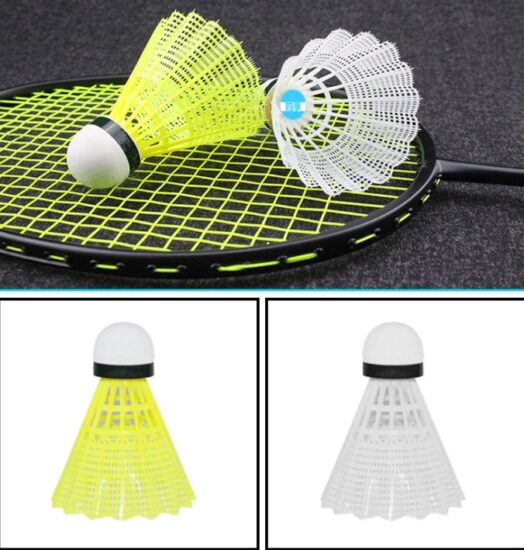 Color nylon badminton shuttlecocks for outdoor training use