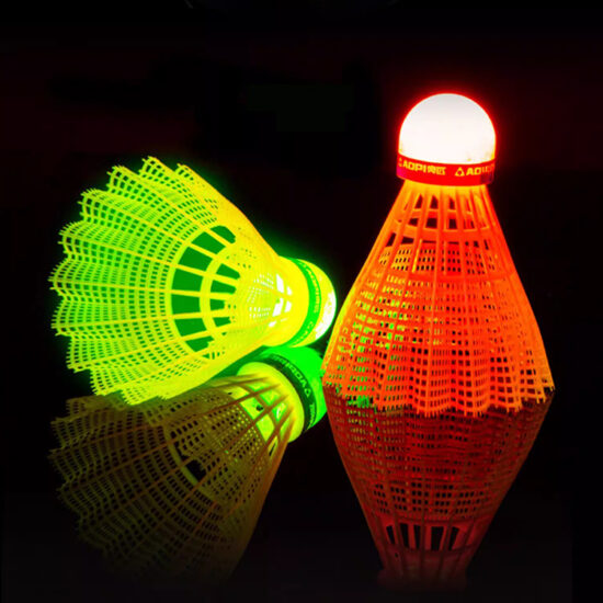 Glowing colorful nylon badminton shuttlecocks for night and training use