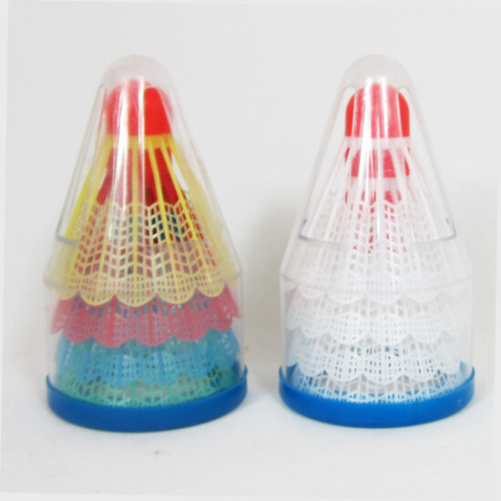 Colorful Plastic Badminton Shuttlecocks – Lightweight Birdies for Kids & Beginners
