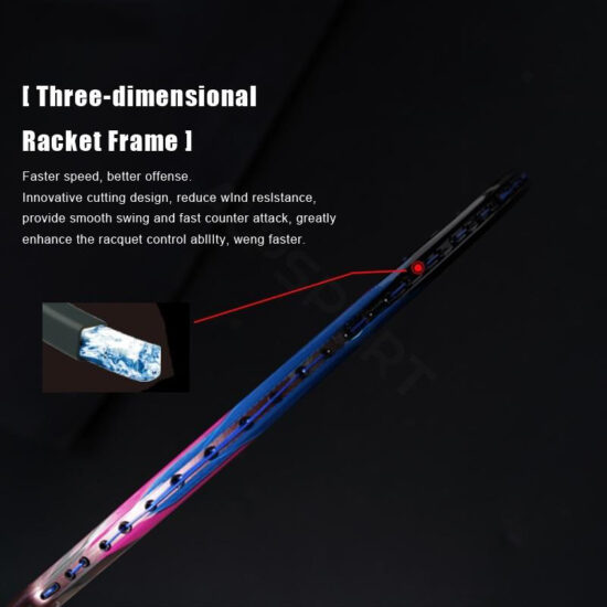 Full iron badminton racket set in multiple colors with PU grip