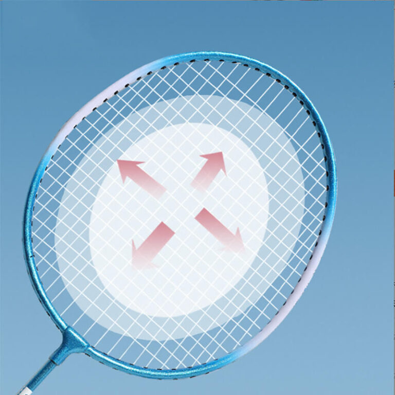 Durable Iron Alloy Badminton Racket with Custom Graphics