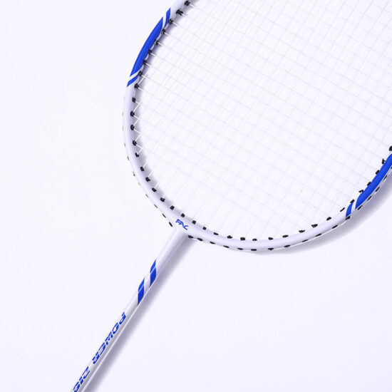 ：Custom iron alloy integrated badminton racket for entertainment or training

