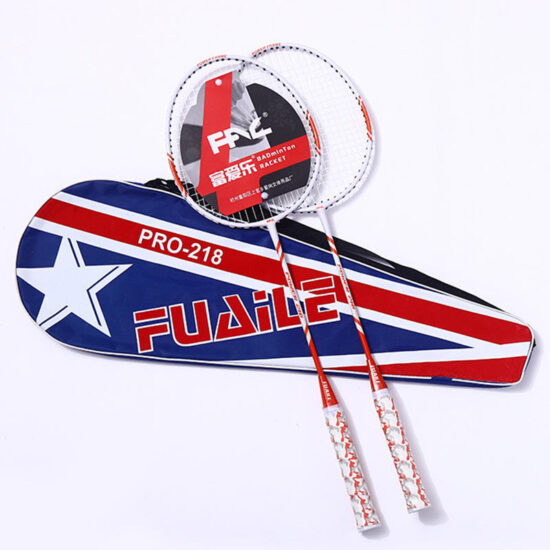 ：Custom iron alloy integrated badminton racket for entertainment or training

