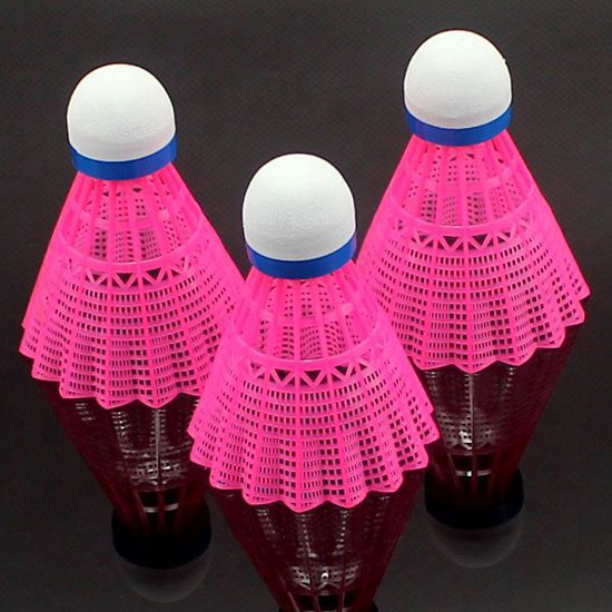 Multicolor nylon badminton shuttlecocks with custom logo from China