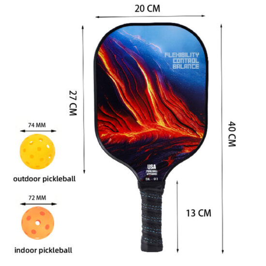 Customizable 16mm Carbon Fiber Pickleball Paddle with Honeycomb Core