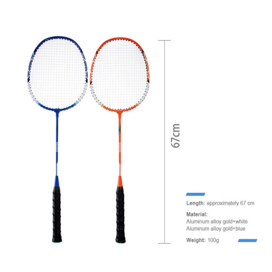 Lightweight Aluminum Badminton Racket with Storage Bag