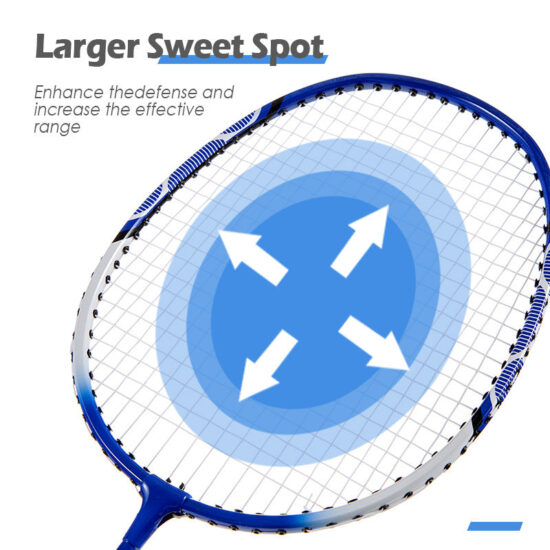 Lightweight Aluminum Badminton Racket with Storage Bag