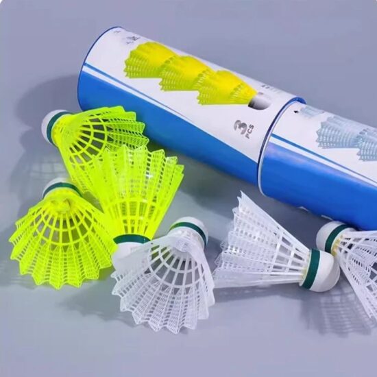 6-pack nylon badminton shuttlecocks with goose feather cork head