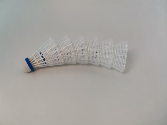 White and yellow nylon badminton shuttlecocks for retail or wholesale use