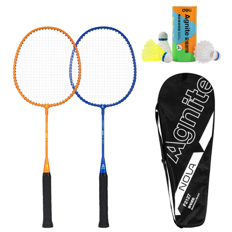 DELI F2127 Children’s Iron Badminton Racket Pair for Training