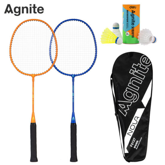DELI F2127 Children’s Iron Badminton Racket Pair for Training