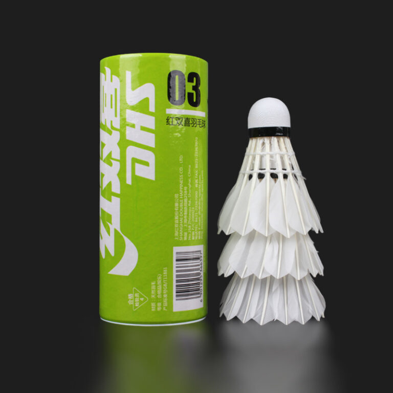 DHS E03 Feather Shuttlecocks – 3pcs for Practice and Casual Use