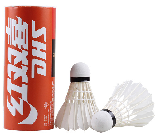 DHS E03 Feather Shuttlecocks – 3pcs for Practice and Casual Use