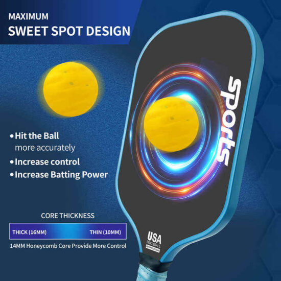 Carbon Fiber Pickleball Racket with Ergonomic Handle for Non-Profits