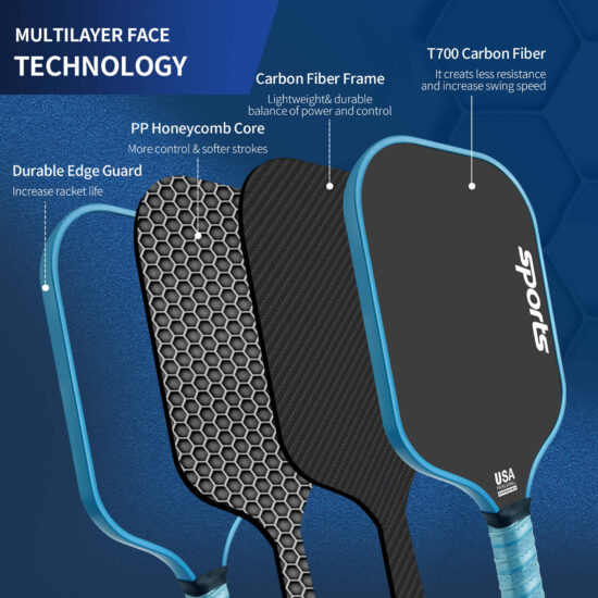 Carbon Fiber Pickleball Racket with Ergonomic Handle for Non-Profits