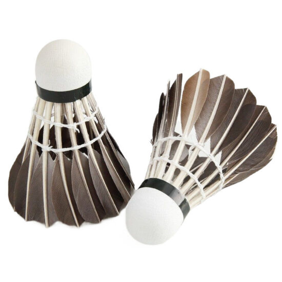 Durable goose and duck feather shuttlecocks for training and student games


