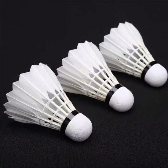 Durable goose and duck feather shuttlecocks for training and student games

