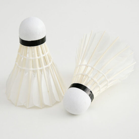 12pcs Durable Goose Feather Shuttlecocks for Kids and Adults

