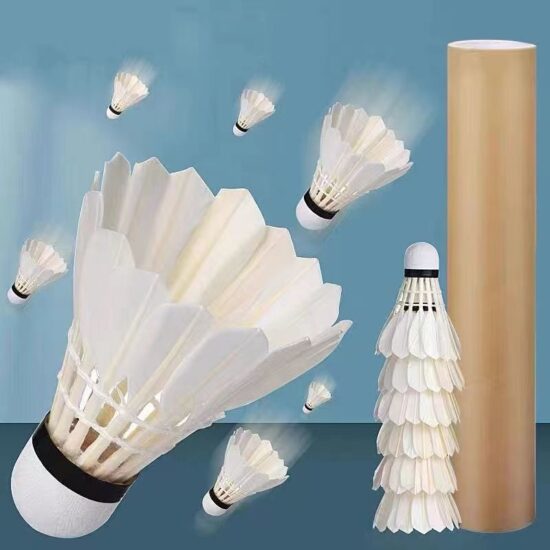 12pcs Durable Goose Feather Shuttlecocks for Kids and Adults