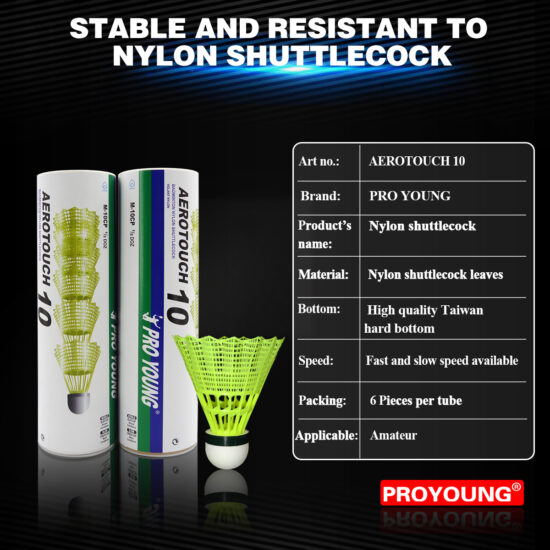 Durable nylon badminton shuttlecock for practice and club training