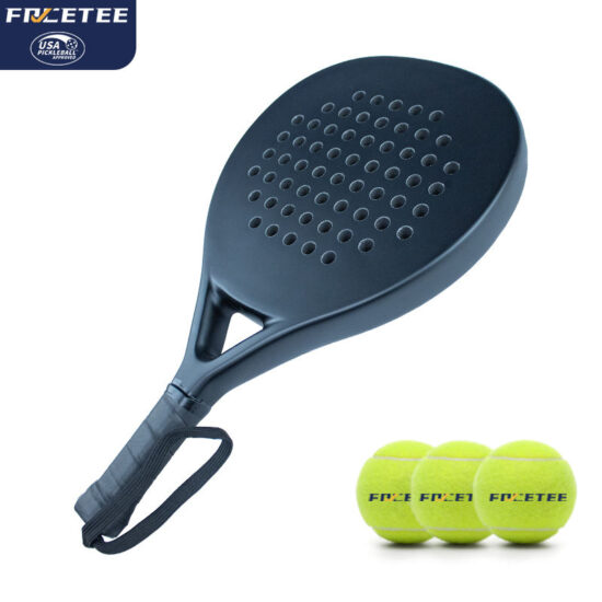 FRCETEE Custom Carbon Fiber Padel Racket with Soft EVA and Nylon Net