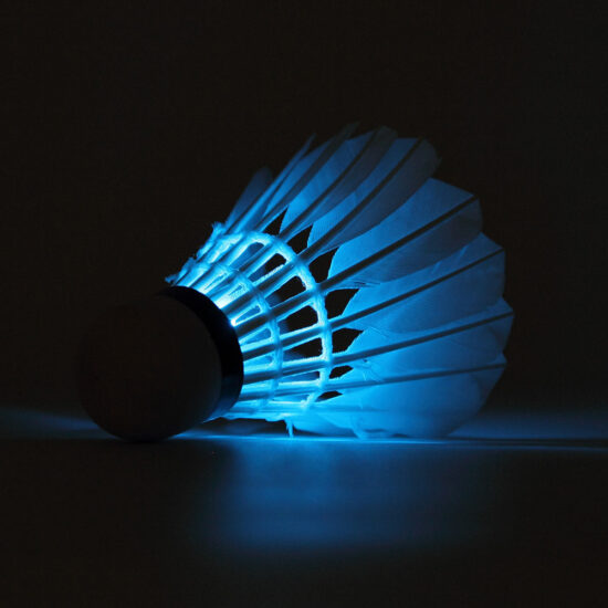 LED light-up nylon badminton shuttlecocks for night training and fun games