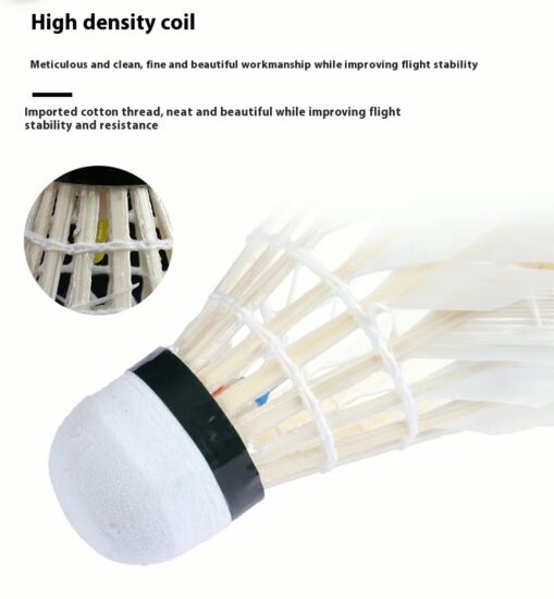 Night glow D45 goose feather badminton shuttlecock for training and fun