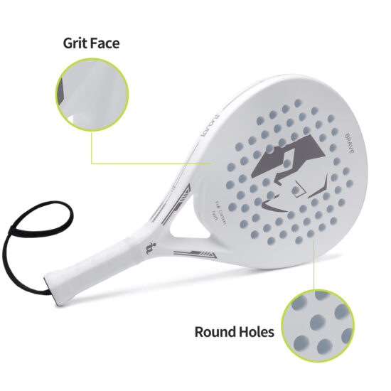 IANONI Carbon Fiber Beach Tennis Paddle Racket with Soft EVA