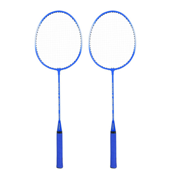 Lightweight 100g iron badminton racket with protective cover for beginners