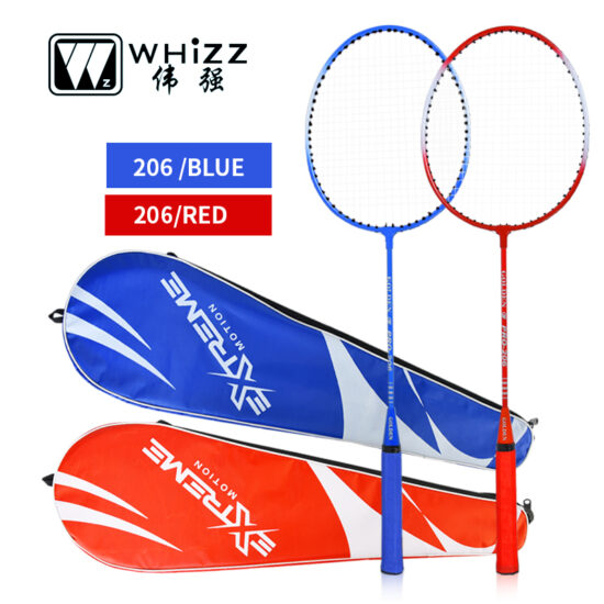 Lightweight 100g iron badminton racket with protective cover for beginners