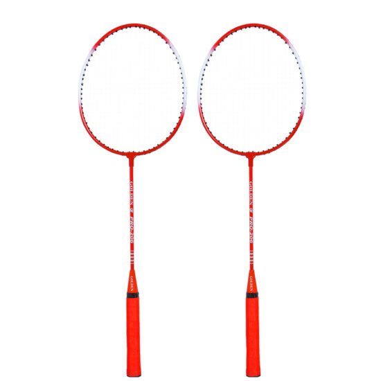 Lightweight 100g iron badminton racket with protective cover for beginners
