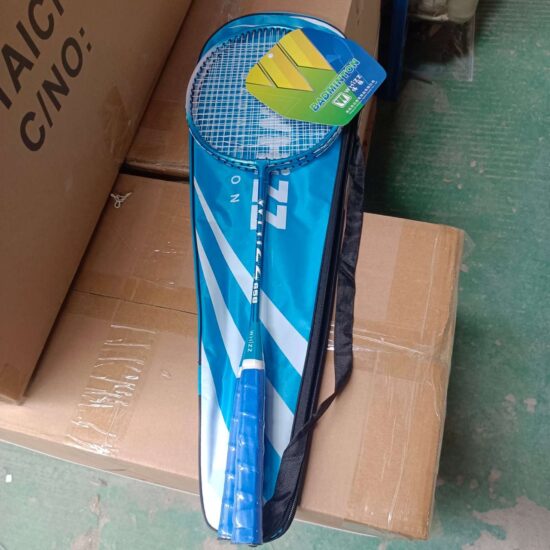 Lightweight 100g iron badminton racket with protective cover for beginners