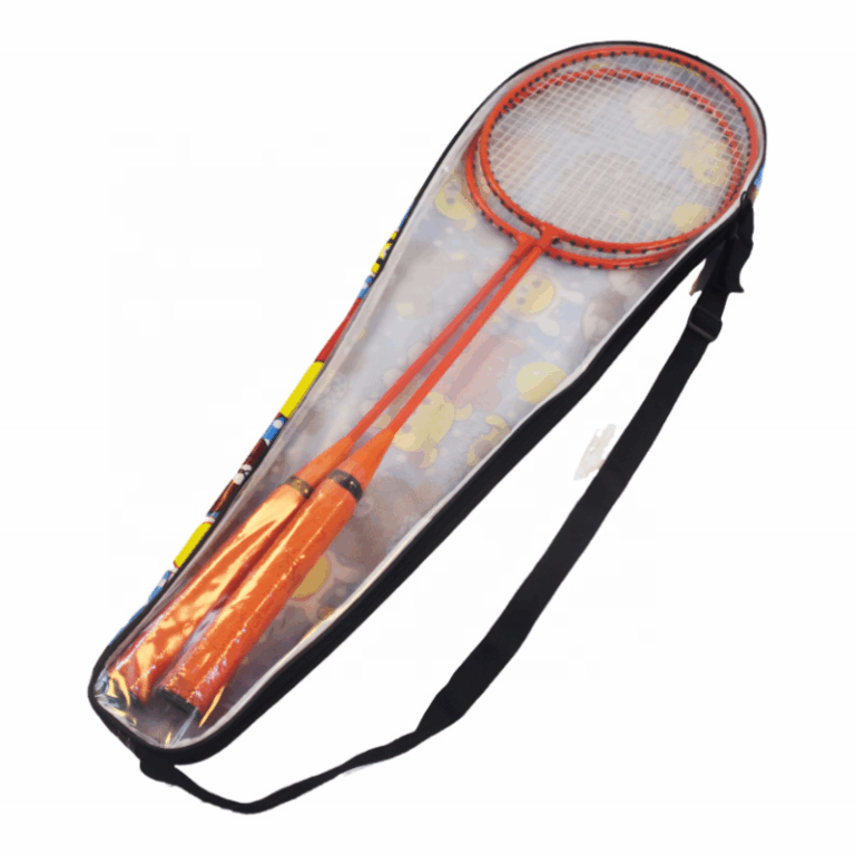 Promotional Iron Badminton Racket Set with PVC Carry Bag