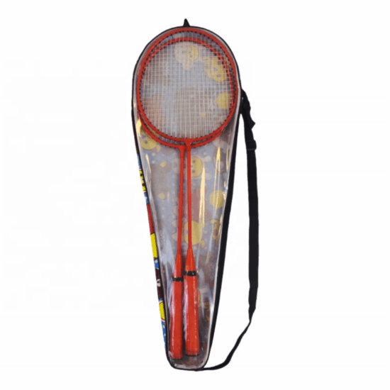 Promotional Iron Badminton Racket Set with PVC Carry Bag